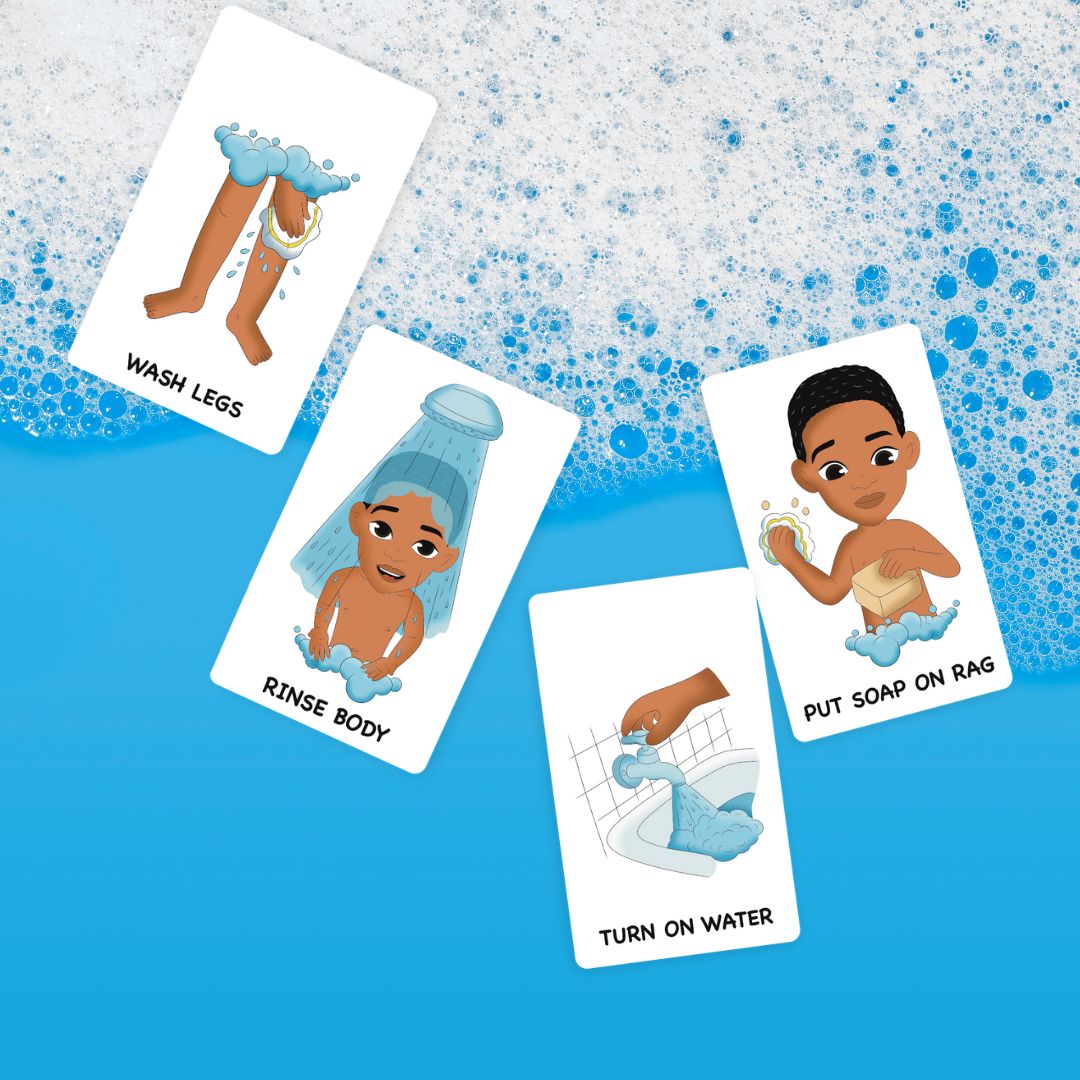 Bath Time Independence Cards for Kids